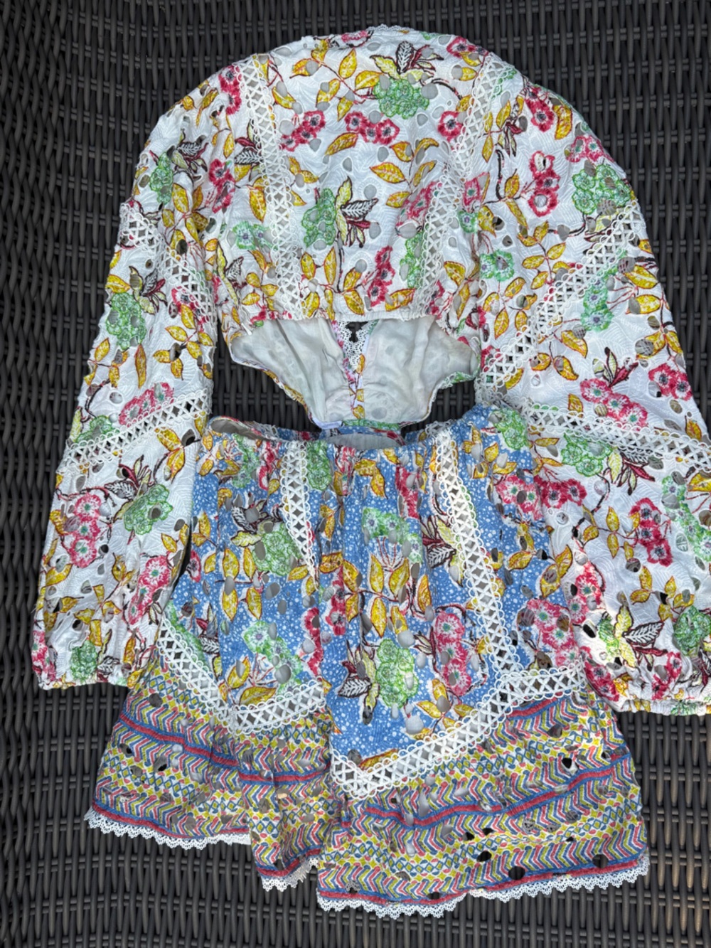 Hemant & Nandita Floral Lace-Trim Dress - Size S - Picture 7 of 14